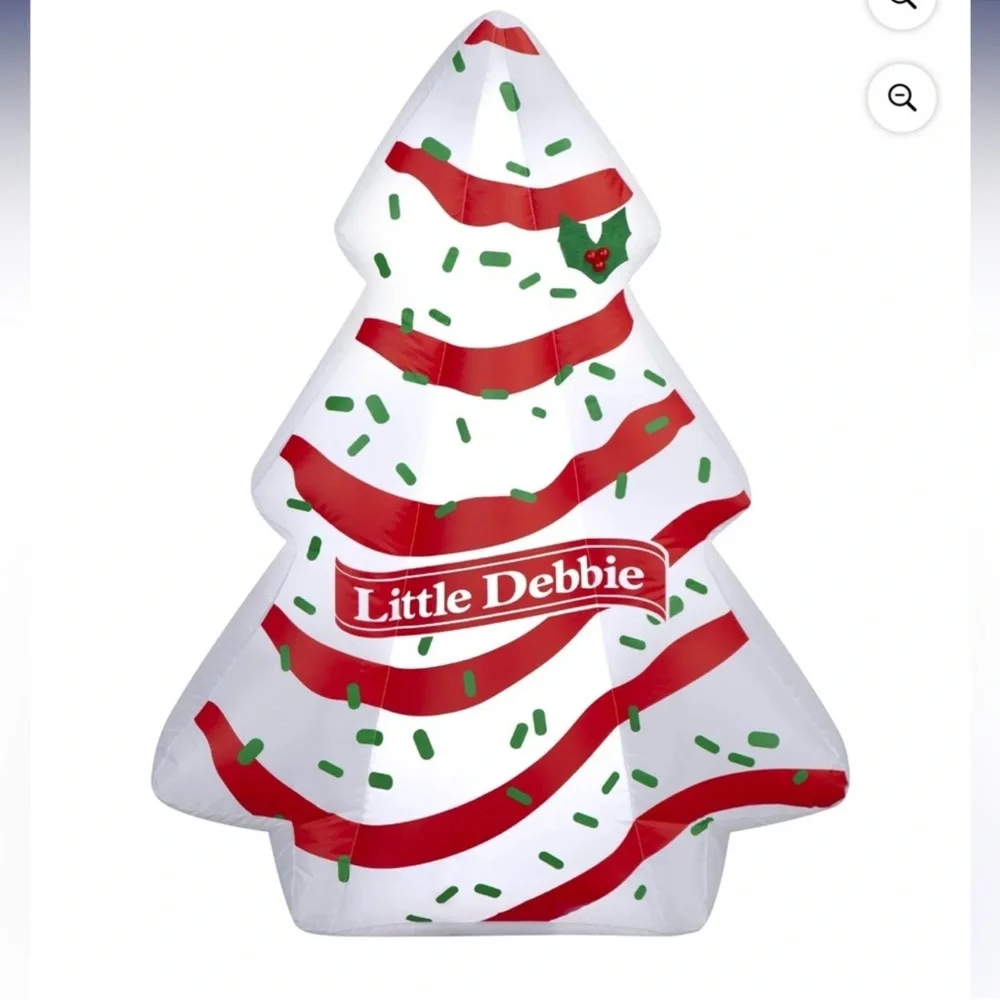 New Little Debbie Christmas Tree Cake Blow Up Holiday Inflatable, 4.5 feet tall